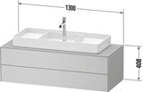 DURAVIT White Tulip Waschtischunterbau wandhängend 1300 mm mit 2 Schubkästen, weiß seidenmatt
