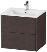 Duravit Waschtischunterbau XVIU 610x560x480mm 2 Schubkästen Ahorn Mitte s-matt