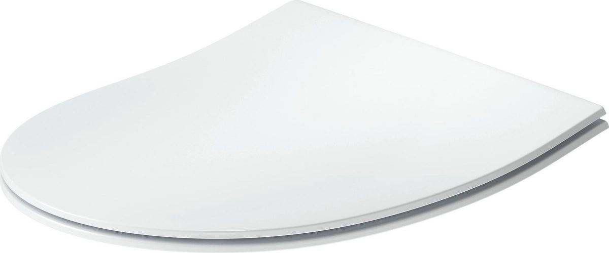 DURAVIT Univavo WC-Sitz D-Form tief 421 mm mit Absenkautomatik und Edelstahl-Scharnieren