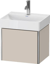 Duravit Waschtischunterbau XSquare Compact 484 mm – Wandhängend, 1 Auszug, Weiß Matt