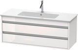 DURAVIT Ketho Waschtischunterbau 1200 mm betongrau matt mit 2 Schubkästen und Soft-Close