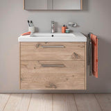 DURAVIT D-Code Spiegelschrank 800 mm mit LED-Beleuchtung, 2 Türen, Eiche Marmor