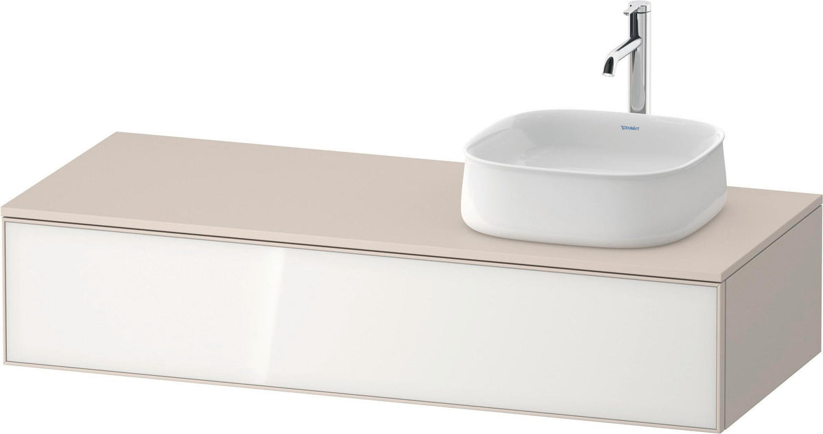 Duravit Zencha Konsolen-Waschtischunterbau 1300 mm Eiche Anthrazit mit Auszug