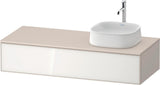 Duravit Zencha Konsolen-Waschtischunterbau 1300 mm Eiche Anthrazit mit Auszug