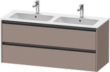 DURAVIT Ketho.2 Waschtischunterbau 1280 mm betongrau matt mit 2 Schubkästen und Soft-Close