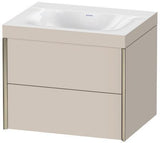 Duravit Möbelwaschtischset XVIU 600x480mm Cha ma / ta s-matt Ra 83 o HL