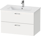 Duravit XBase Waschtischunterbau wandhängend 600 mm, 2 Schubkästen, weiß matt, Soft-Close