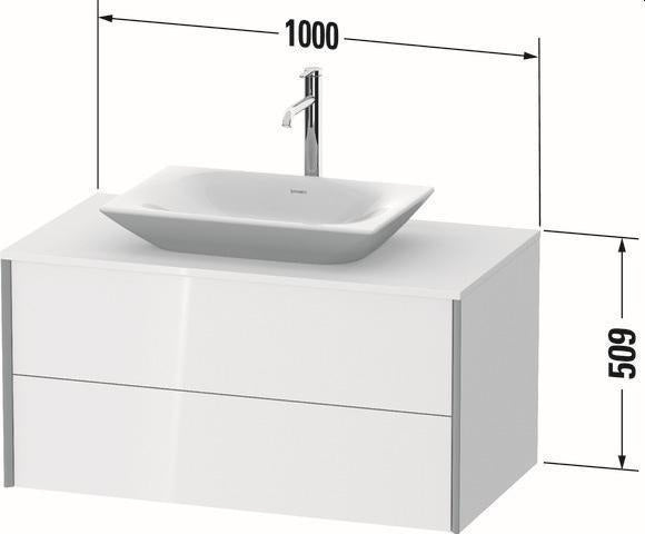 Duravit Waschtischunterbau XVIU 1000x550mm Champagner Matt / Taupe S-Matt für Badmöbel