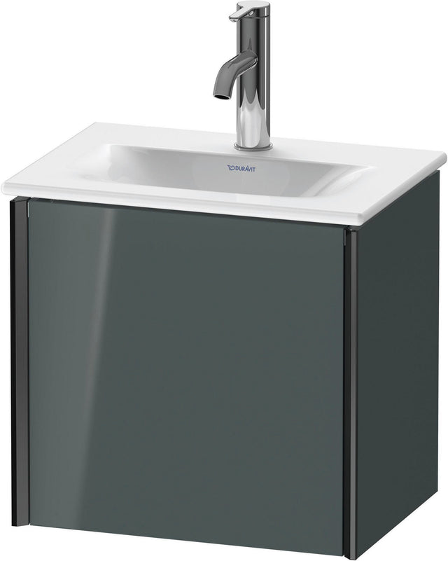 DURAVIT XViu Waschtischunterbau wandhängend, 1 Tür links, 397x430x310 mm, dolomiti grey hochglanz