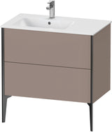 Duravit XViu Waschtischunterbau bodenstehend 810 mm mit 2 Auszügen, weiß matt, Tip-On Technik