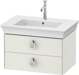 Duravit White Tulip Waschtischunterbau wandhängend 684 mm mit 2 Schubkästen und Griff, weiß seidenmatt