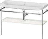 Duravit Happy D.2 c-shaped Waschtischset 1175 mm mit Metallkonsole und Waschschüssel