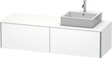 Duravit XSquare Waschtischunterbau 1600 mm mit 2 Auszügen, Becken rechts, seidenmatt