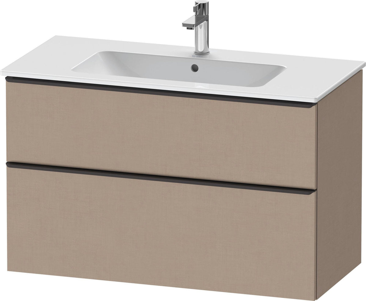 DURAVIT D-Neo Waschtischunterbau 1010 mm Eiche Schwarz mit Bronze Griff