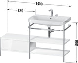 Duravit Waschtischunterbau Happy D.2 Plus 1400x490 mm Metallkonsole supermatt