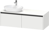 Duravit Ketho.2 Konsolen-Waschtischunterbau 1400 mm Betongrau Matt mit 2 Auszügen