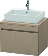 Duravit DuraStyle Konsolenwaschtischunterbau 700 mm betongrau matt mit 1 Auszug und Soft-Close