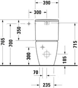 DURAVIT Soleil by Starck Stand-WC Kombi 650 mm, spülrandlos, weiß, inkl. Befestigung