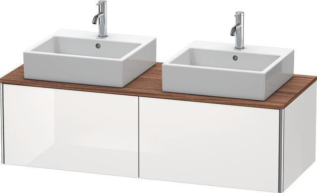 Duravit Waschtischunterbau XSQUARE 1400x400x548mm 2 Auszüge s-matt Eiche Ahorn links