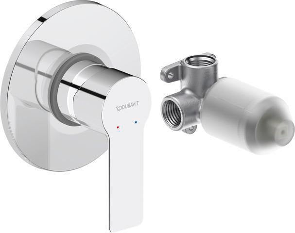Duravit D-Code 2.0 Einh.-Brausemischer Unterputz Set Keramikmischsystem Schwarz Matt