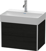 Duravit XSquare Waschtischunterbau 584 mm, 2 Schubkästen, Betongrau Matt, wandhängend