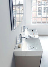 DURAVIT DuraSquare Doppelwaschtisch 1200 mm weiß – Möbelwaschtisch mit 2 Becken