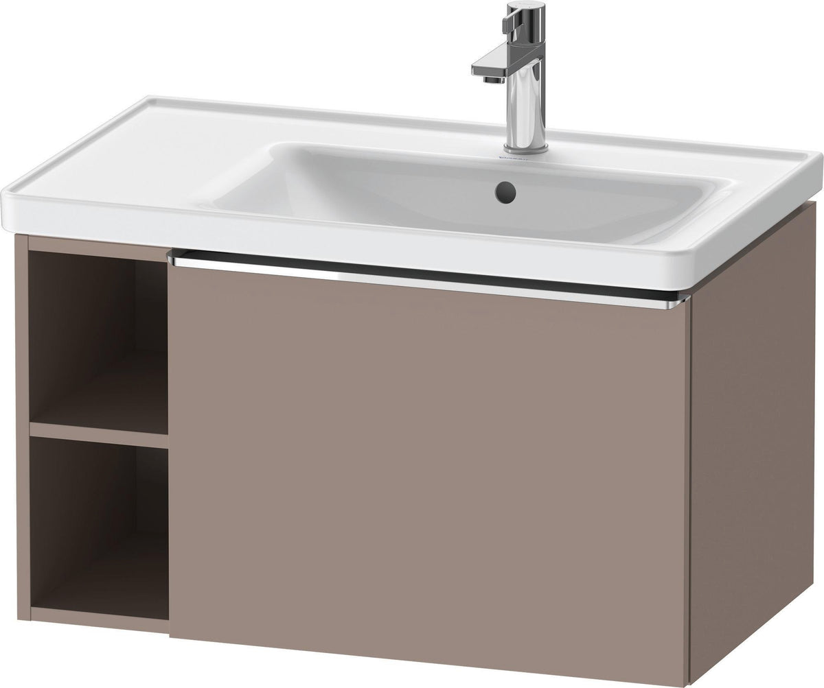 DURAVIT D-Neo Waschtischunterbau 784 mm wandhängend mit 1 Auszug und 2 offenen Fächern in Betongrau Matt