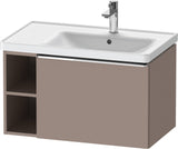 DURAVIT D-Neo Waschtischunterbau 784 mm wandhängend mit 1 Auszug und 2 offenen Fächern in Betongrau Matt