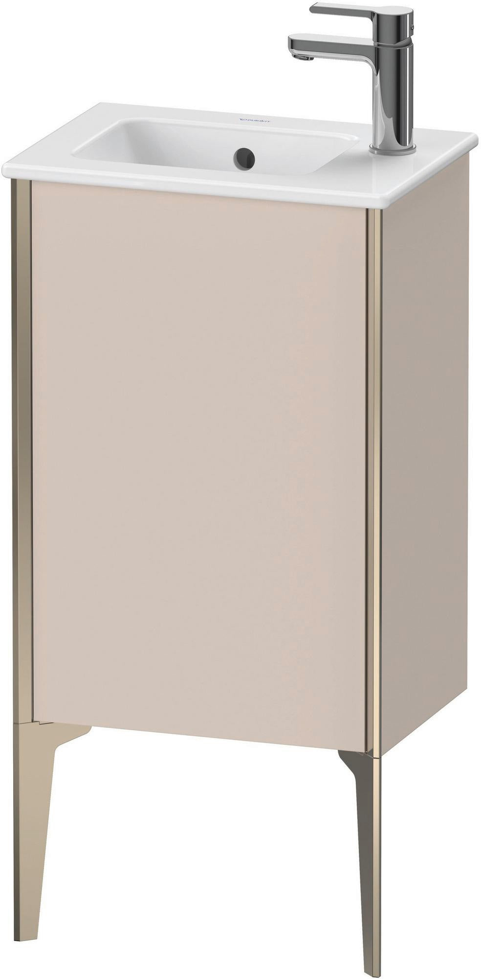 DURAVIT XViu Waschtischunterbau bodenstehend 1 Tür 594 mm rechts champagner matt/basalt matt