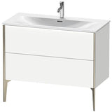 Duravit Waschtischunterbau XVIU 591x1010x480mm Prof. Champ weiß matt – 2 Auszüge, Tip-On-Technik