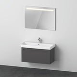Duravit No.1 Möbel-Set 1000x450mm mit Waschtisch, Unterbau, Spiegel und LED-Beleuchtung in Graphit Matt