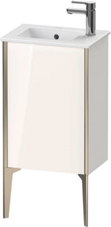 Duravit XViu Waschtischunterbau bodenstehend 1 Tür 594 mm links champagner matt/weiß matt