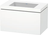 Duravit L-Cube c-bonded Waschtischset 800 mm mit Vero Air Waschtisch, 1 Auszug, Schwarz Hochglanz