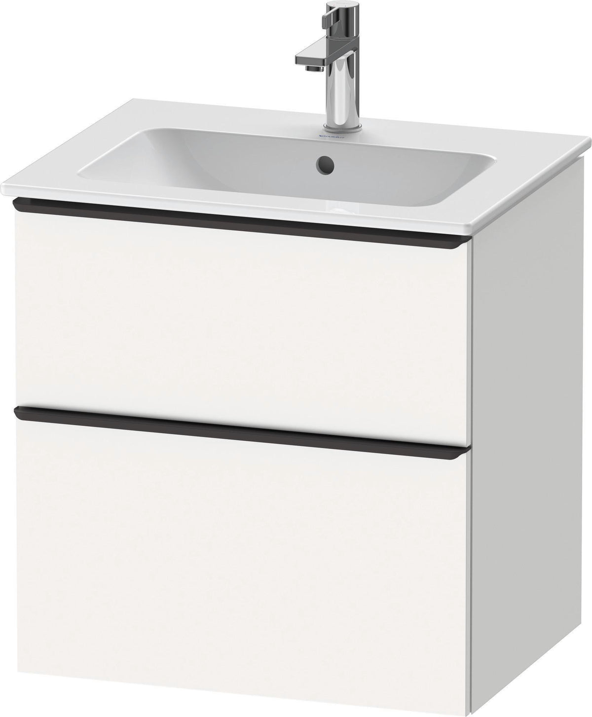 DURAVIT D-Neo Waschtischunterbau 610 mm Eiche Schwarz mit Bronze Griff – wandhängend