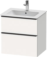 DURAVIT D-Neo Waschtischunterbau 610 mm Eiche Schwarz mit Bronze Griff – wandhängend