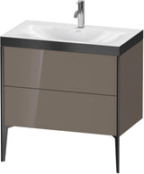 Duravit XViu c-bonded Waschtischset bodenstehend 800 mm mit 2 Auszügen, Push-Open und Soft-Close