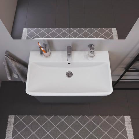 Duravit No.1 Waschtischunterbau wandhängend 740 mm Weiß Matt mit 1 Auszug und Soft-Close