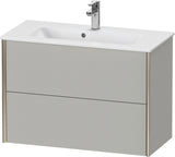 DURAVIT XViu Waschtischunterbau wandhängend 810 mm, 2 Schubladen, champagner matt/weiß matt