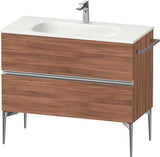 DURAVIT Sivida Waschtischunterbau 1010 mm Nussbaum mit 2 Schubkästen und Soft-Close