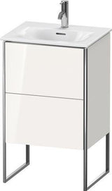 Duravit XSQUARE Waschtischunterbau 840 mm weiß matt – 2 Auszüge mit Tip-On-Technik