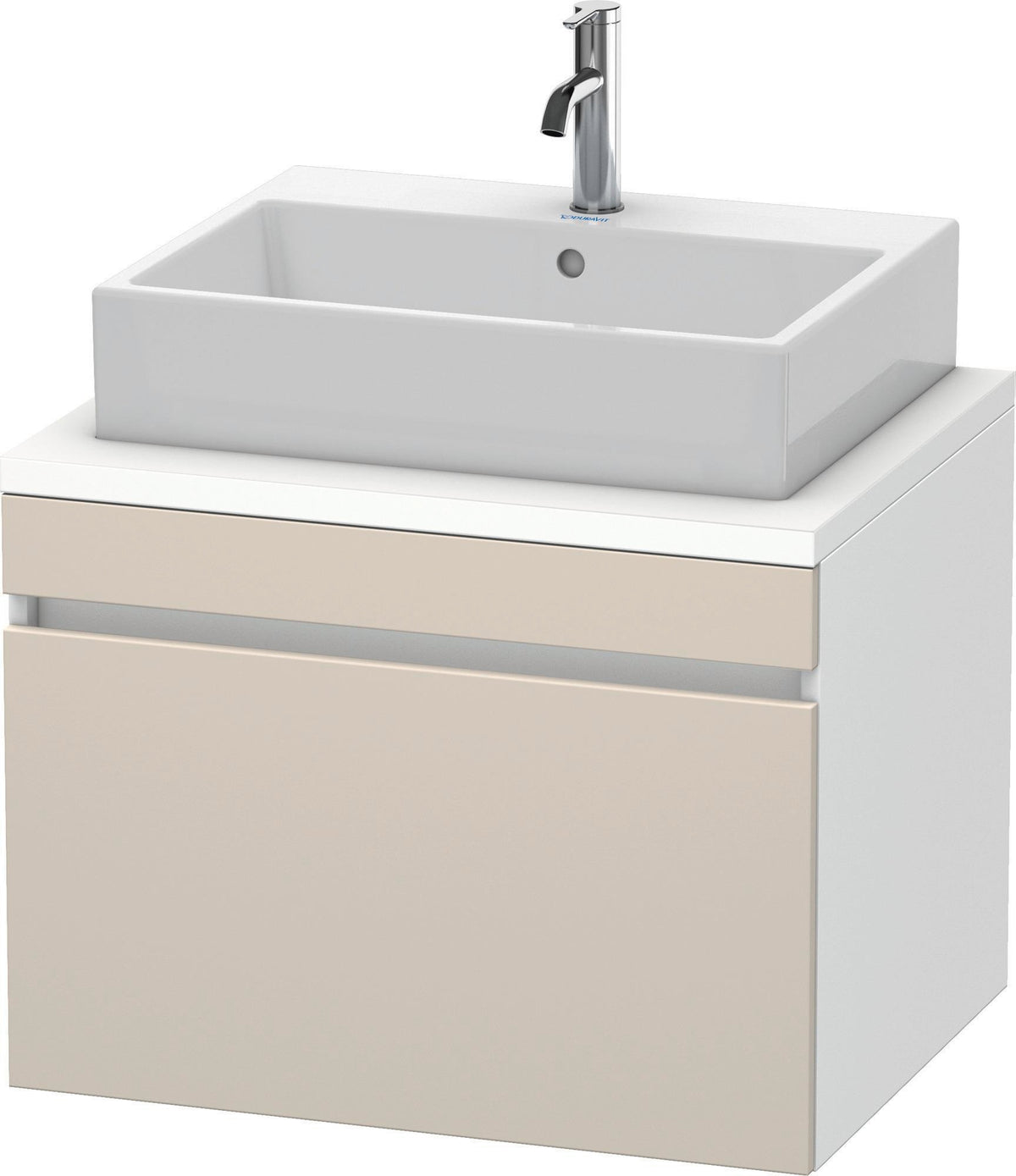 Duravit DuraStyle Konsolenwaschtischunterbau 700 mm betongrau matt mit 1 Auszug und Soft-Close