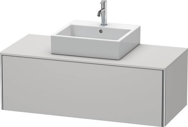 Duravit XSquare Waschtischunterbau 1200 mm wandhängend – Sand-matt mit Konsole
