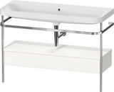 Duravit Waschtischset Happy D.2 Plus 1175x490mm Taupe Supermatt Ein Hahnloch