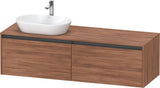 DURAVIT Ketho.2 Waschtischunterbau 1600 mm betongrau matt mit 2 Auszügen