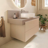 Duravit Balcoon Konsole 1000x370x550 mm – Elfenbein Matt, 1 Ausschnitt mittig
