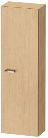 DURAVIT XBase Halbhochschrank 400 mm weiß matt, Anschlag links, mit Soft-Close und 4 Glasböden
