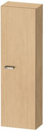 DURAVIT XBase Halbhochschrank 400 mm weiß matt, Anschlag links, mit Soft-Close und 4 Glasböden