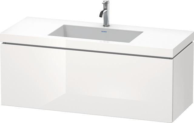 Duravit L-Cube Waschtischset 1200x480mm mit Vero Air Möbelwaschtisch, wandhängend, ohne Überlauf
