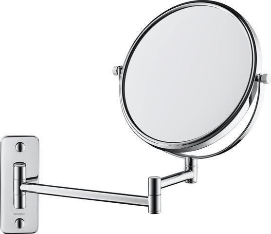 DURAVIT D-Code Kosmetikspiegel 3-fach Vergrößerung, Chrom, 330 mm Ausladung