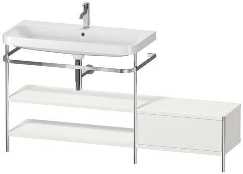 Duravit Waschtischset Happy D.2 Plus 1600x490mm ein Hahnloch taupe supermatt